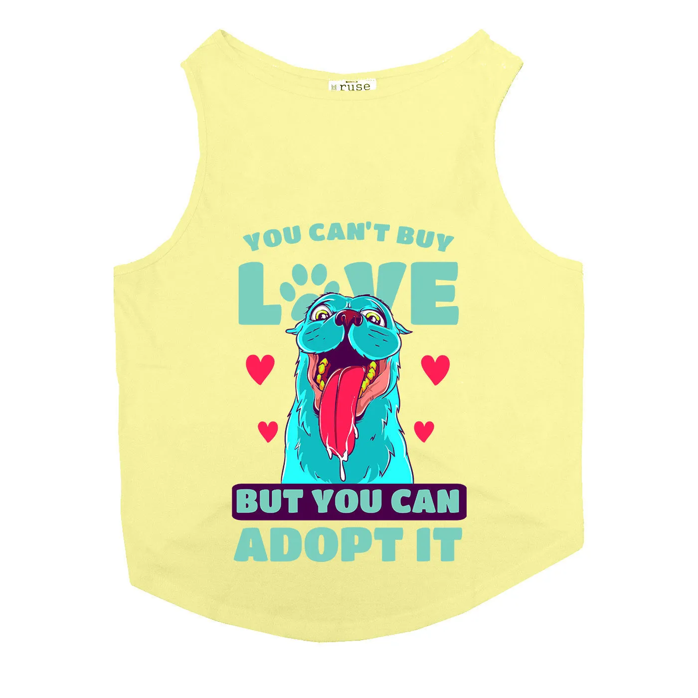 Ruse "Adopt Love" Printed Tank Dog Tee