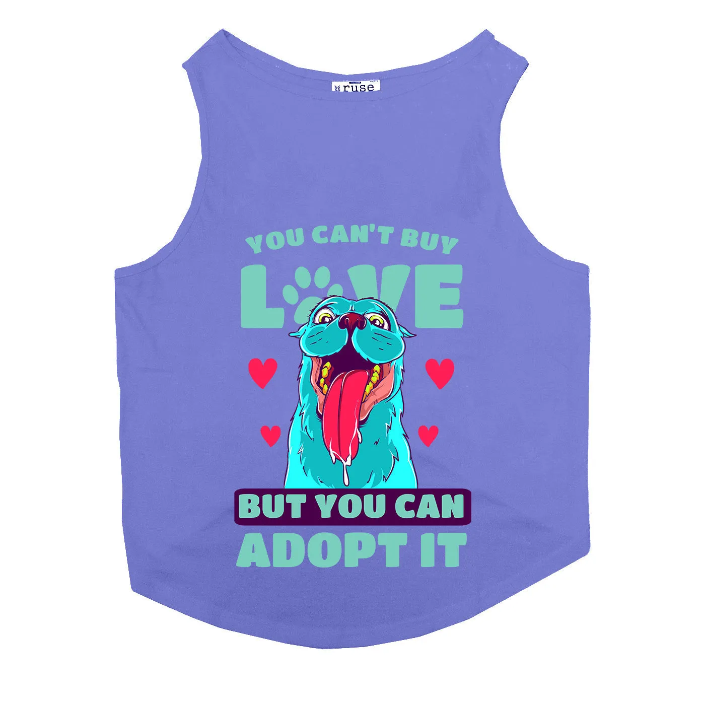 Ruse "Adopt Love" Printed Tank Dog Tee
