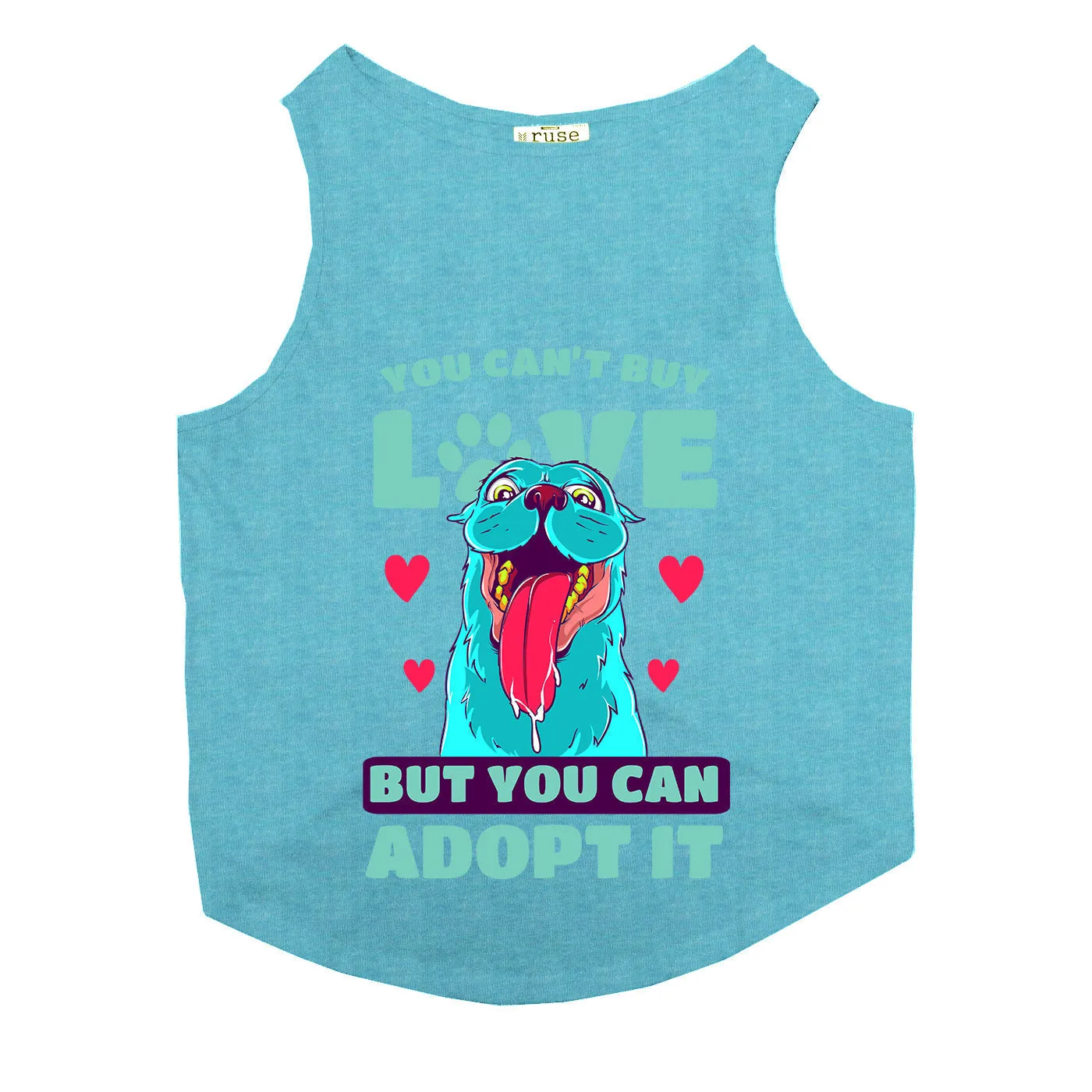 Ruse "Adopt Love" Printed Tank Dog Tee