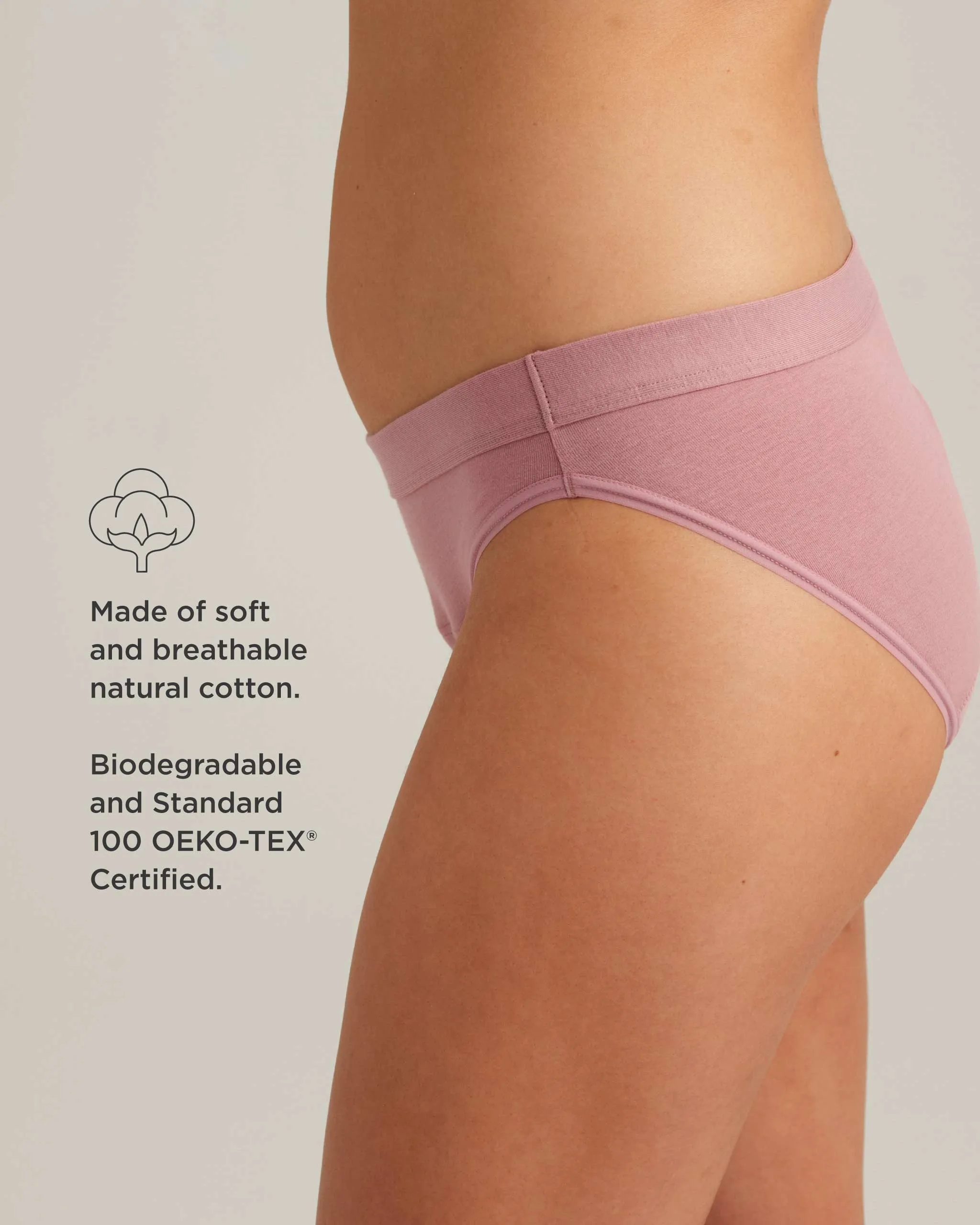 Saalt Period Underwear- Bikini- Leakproof, High Absorbency, Recycled