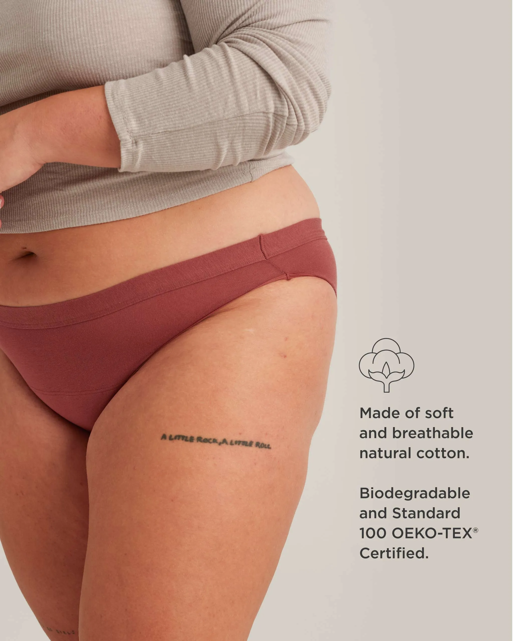 Saalt Period Underwear- Bikini- Leakproof, High Absorbency, Recycled