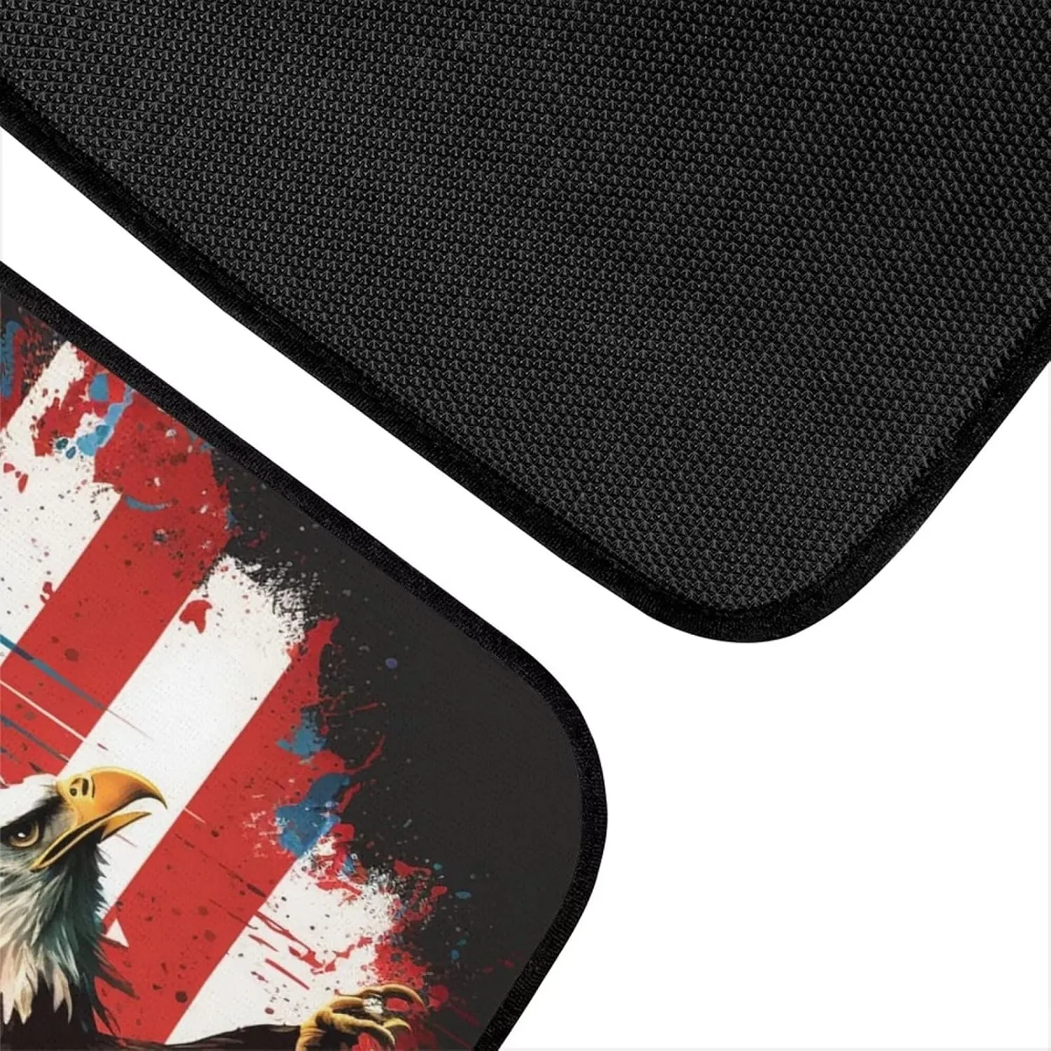 Showudesigns Bald Eagle Floor Mats for Car Accessories Auto Interior Carpet SUV Driver Seat Passenger Seat and Rear Floor Mats Heavy Duty Set of 4 American Flag Patriotic Decor