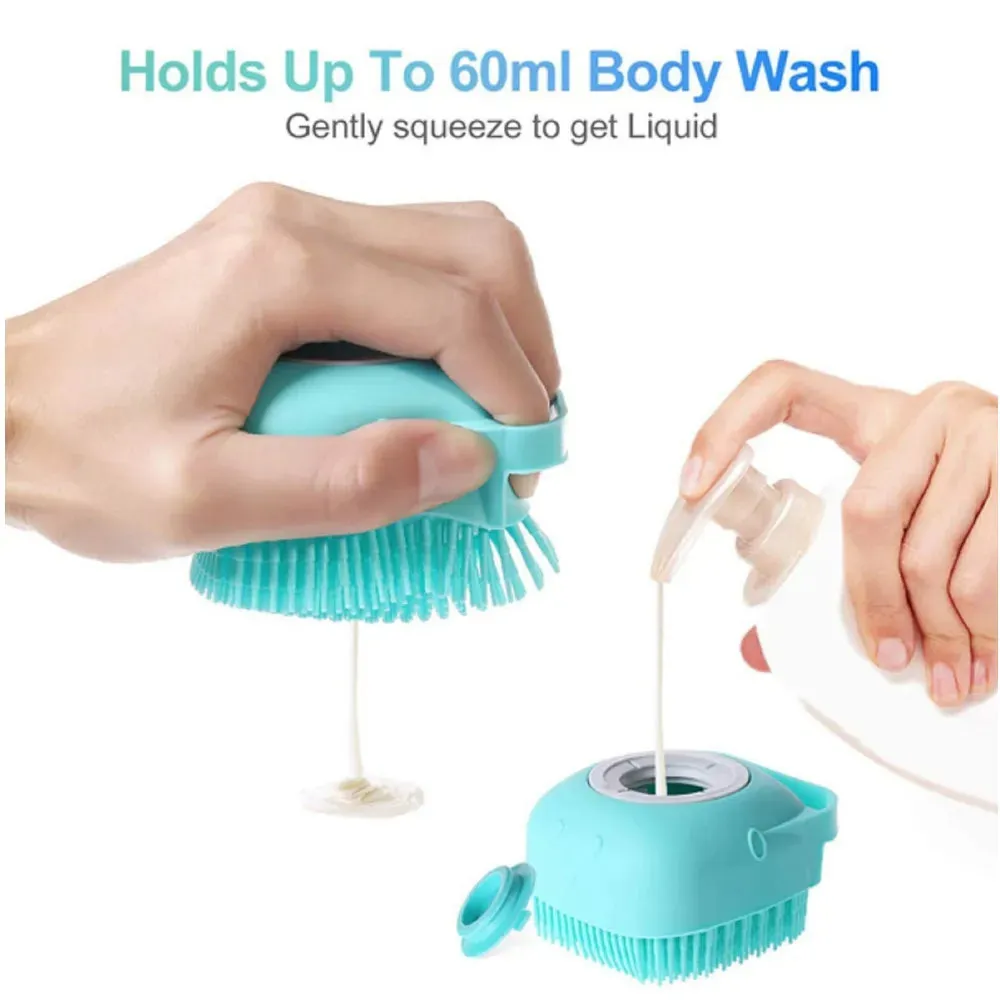 Silicone Pet Spa: Gentle Dog Brush & Shampoo Massager