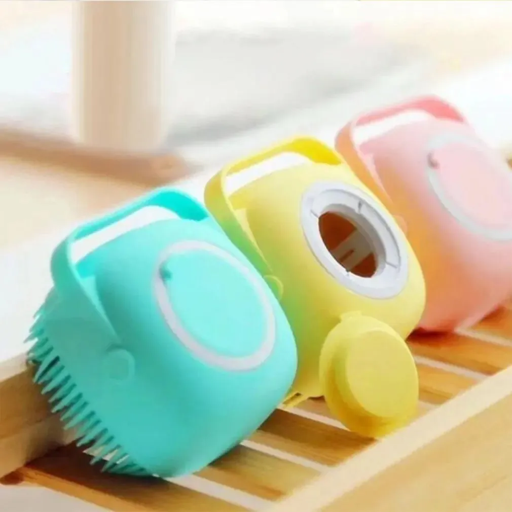 Silicone Pet Spa: Gentle Dog Brush & Shampoo Massager