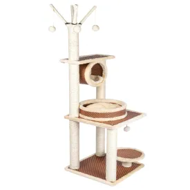 Sisal Rattan Cat Tree Activity Center Play House Rest Condo