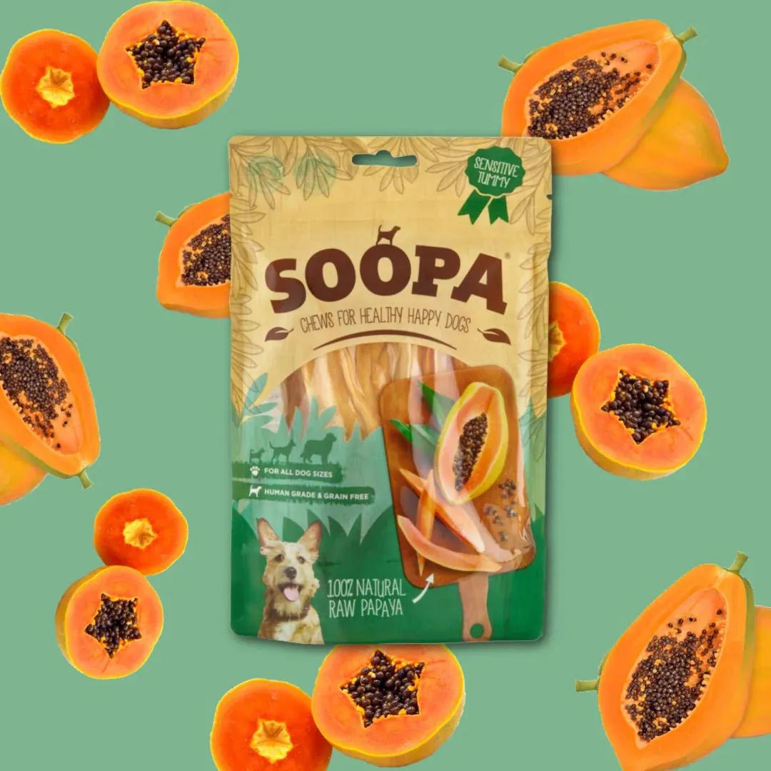 SOOPA Natural Papaya Chews for Dogs 100g