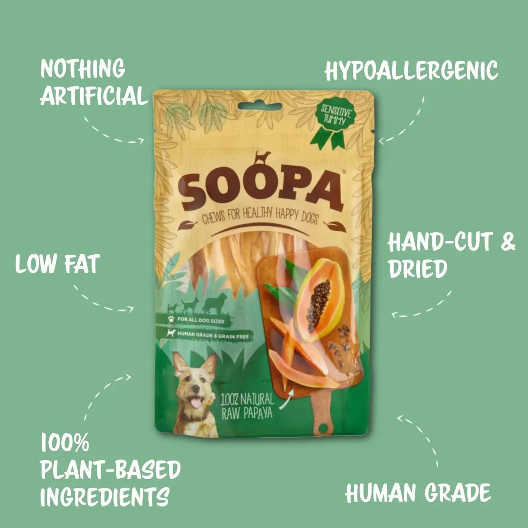 SOOPA Natural Papaya Chews for Dogs 100g
