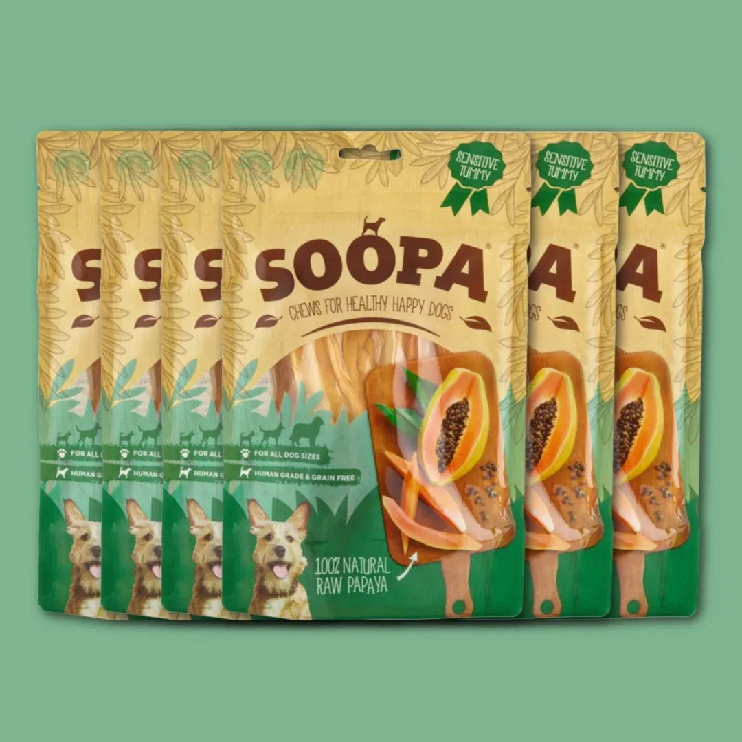 SOOPA Natural Papaya Chews for Dogs 100g