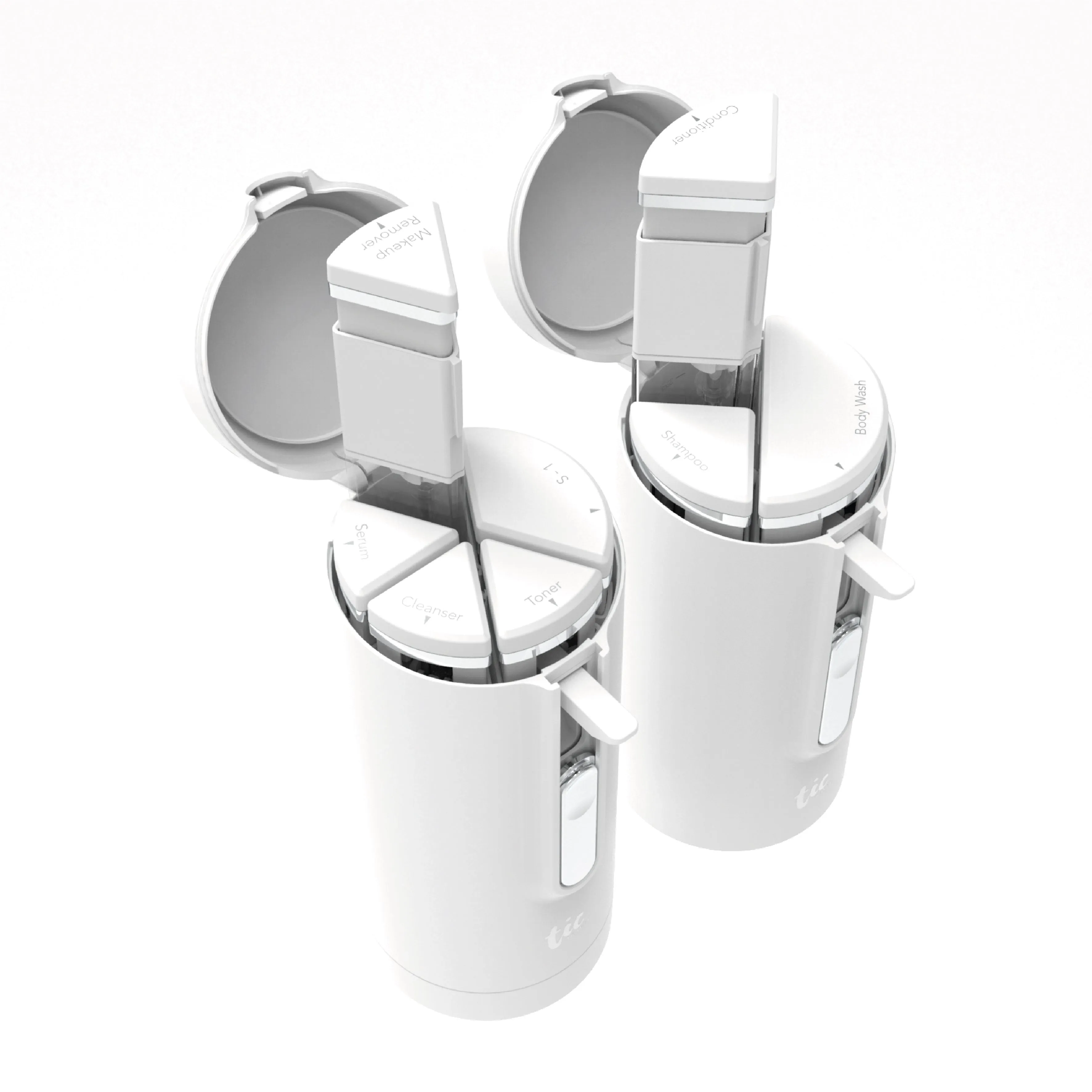 TIC Skin and Shower Set Bottle in Matte White Color