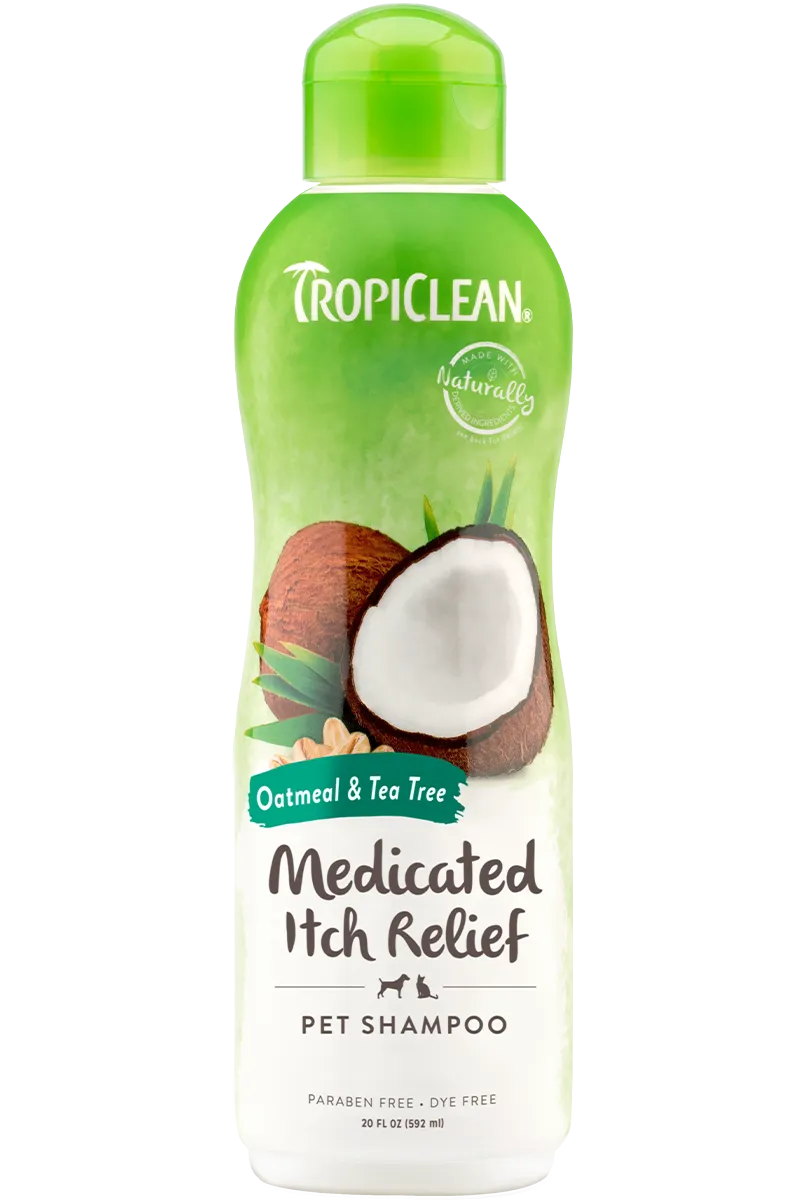 Tropiclean Oatmeal & Tea Tree Medicated Itch Relief Pet Shampoo