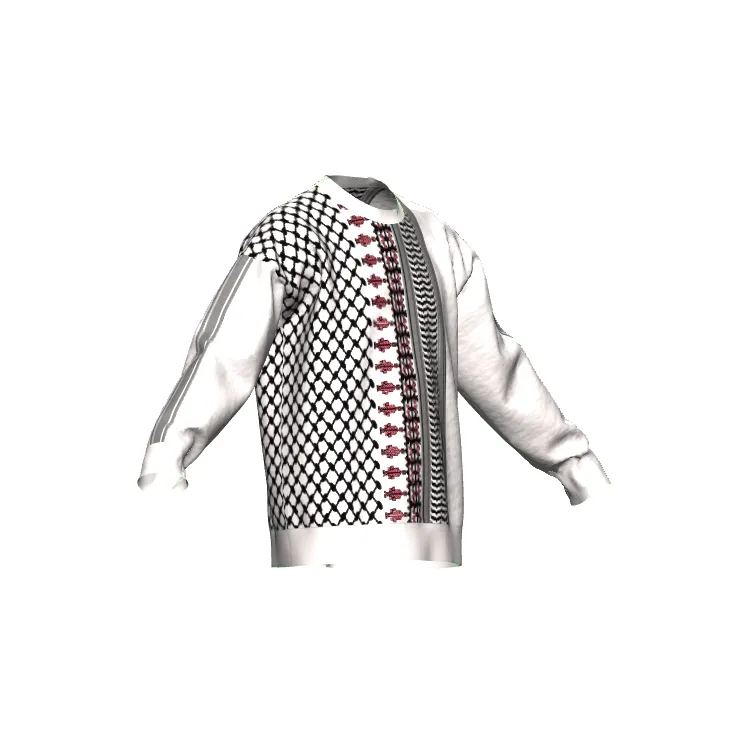 Unisex knitted sweater -white