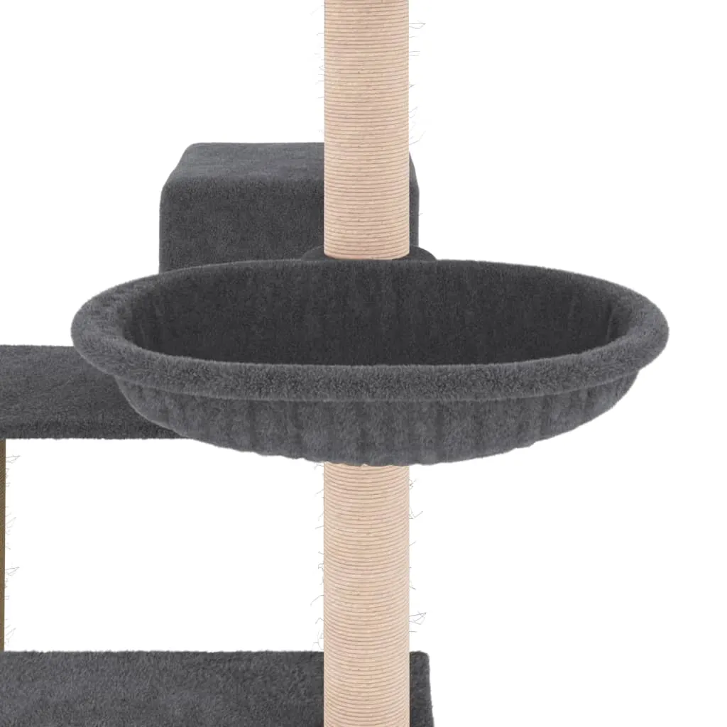 vidaXL Cat Tree with Sisal Scratching Posts Dark Grey 82.5 cm