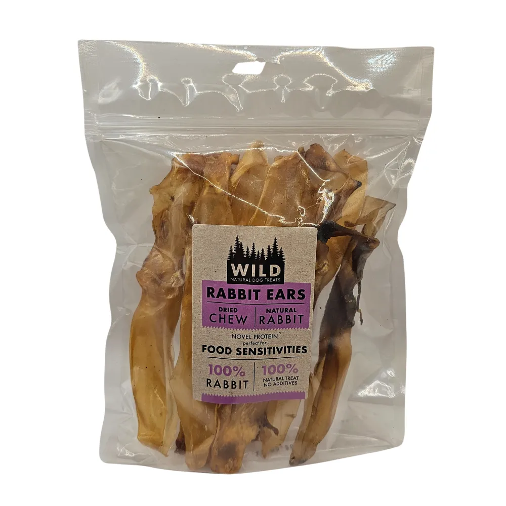 Wild Natural Dog Treat - Rabbit Ears no hair