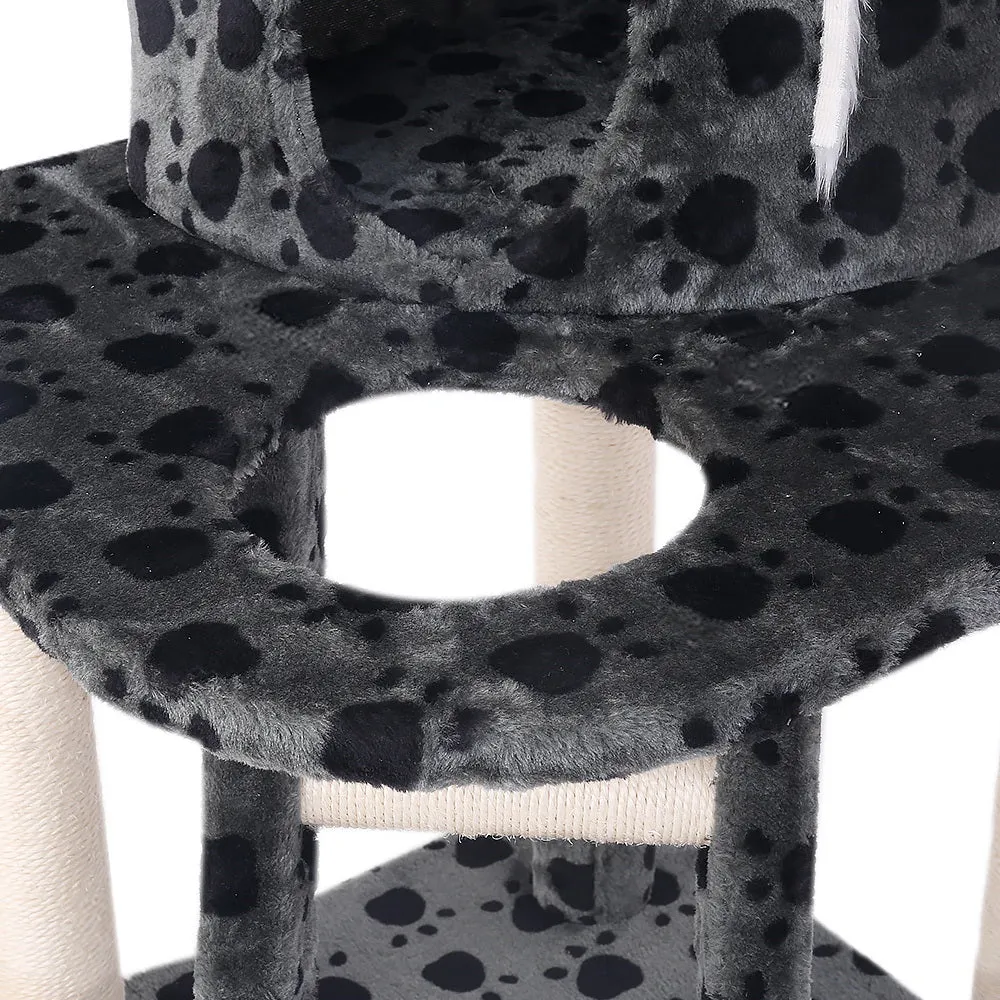 Wooden Cat Tree with Scratching Post (120cm)-i.Pet