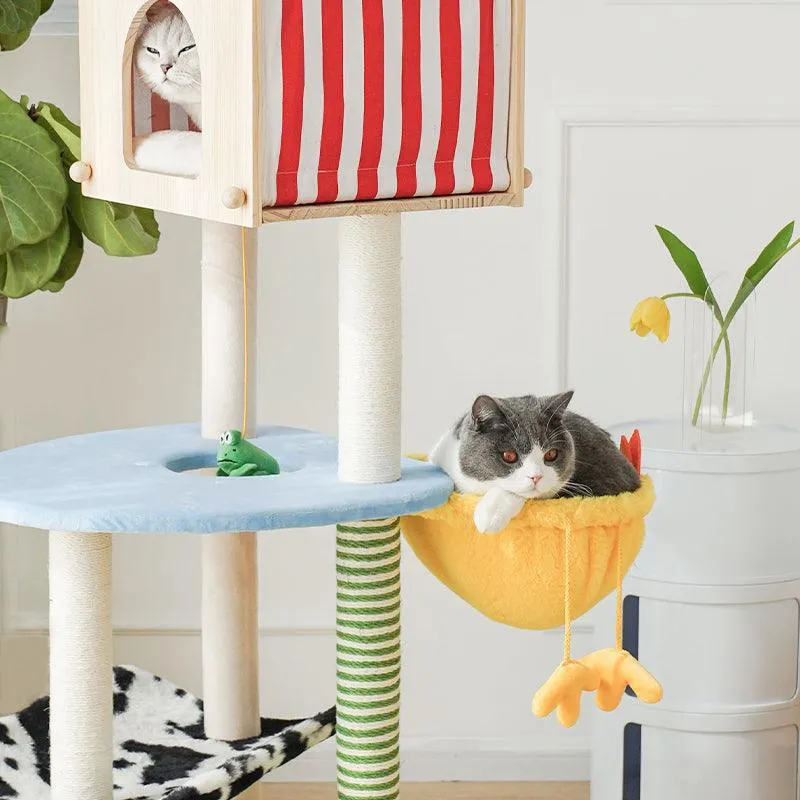 ZEZE 138 cm Large Farm Cat Tree