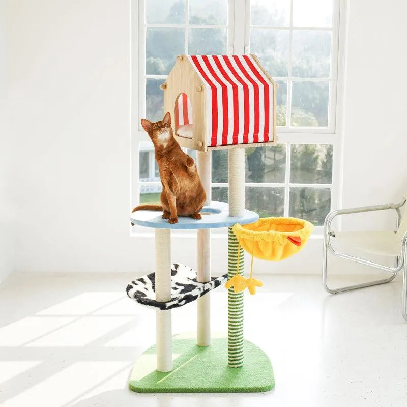 ZEZE 138 cm Large Farm Cat Tree