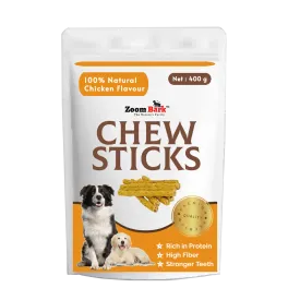Zoom Bark Dog Rawhide Munchy Chew Sticks Chicken Flavour for dogs 400 g